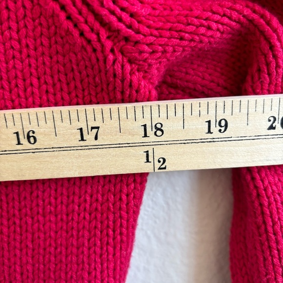 Vintage y2k 90s Harley Davidson women’s cardigan sweater Red L embroidered biker - Picture 12 of 13